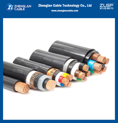 Cavo di alimentazione isolato XLPE a media tensione N2XSY/NA2XSY Filtro di rame / nastro protetto con involucro esterno in PVC DIN VDE 0276-620
