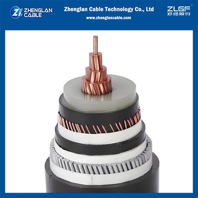 8.7/15kv Cavo di alimentazione a media tensione AWA Cavo blindato 1x120/16mm2 Cu/SC/XLPE/SC/CWS/PVC/AWA/PVC IEC 60502-2