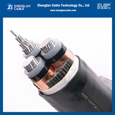 8.7/15KV 3x240mm2 AL/SC/XLPE/SC/CTS/PVC Cavo sotterraneo Cavo elettrico non corazzato IEC60502-2