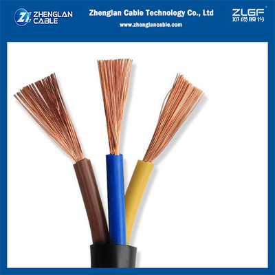 Cable multicore flessibile in PVC isolato in PVC avvolto IEC60227/BS EN 50525-2-11 3x2.5mm2 H05VV-F