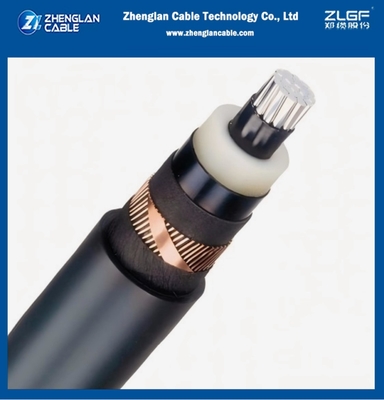 8.7/15kv Cavo di alimentazione a media tensione YJLSV1x185/25mm2AL/SC/XLPE/SC/PVC/CWS/CTS/PVC IEC 60502-2