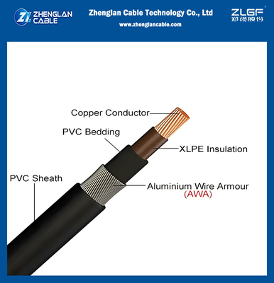 0.6/1kV 2Cores 95mm Copper/Aluminum Core PVC/XLPE Underground Steel Wire Swa Armored Power Cable
