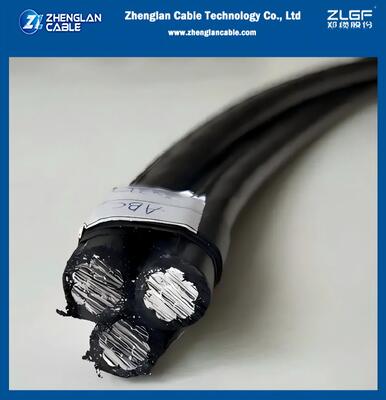 0.6/1kV tutto isolato Triplex ABC Cavo 2×1/0AWG+1/0AWG∙ AAC/XLPE + AAAC/XLPE Cable aereo autosostenente