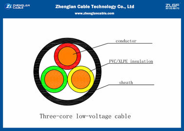 Sezione nominale: cavo elettrico del ² 0.6/1KV LV 3C di 3*1.5~3*400mm (Unamoured, PVC ha inguainato il cavo (CU/PVC/LSZH/NYY/N2XY/NY2Y)