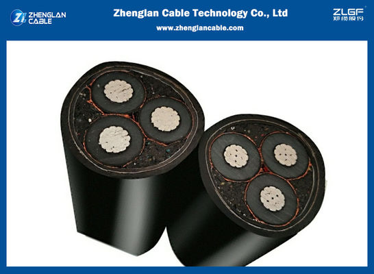 medio di alluminio di tensione dei 3 centri cavo il cavo elettrico corazzato di 11kv STA 3x95mm2 IEC60502-2