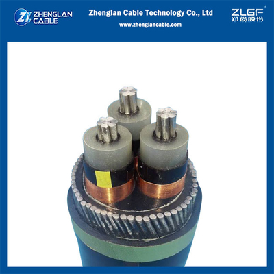 Cavo di alluminio Al/SC/XLPE/SC/CTS/PVC VDE0276/IEC del centro 6-35KV 3 60502 parti 2