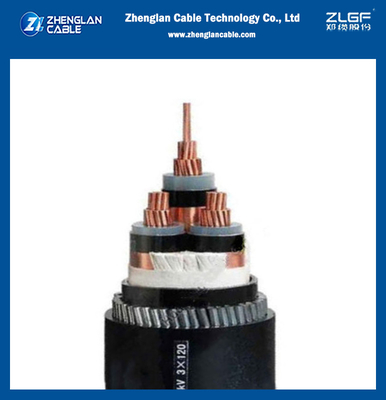 XLPE/Al dei centri del cavo elettrico del rivestimento di LZSH tre/conduttore corazzati del Cu isolati PVC