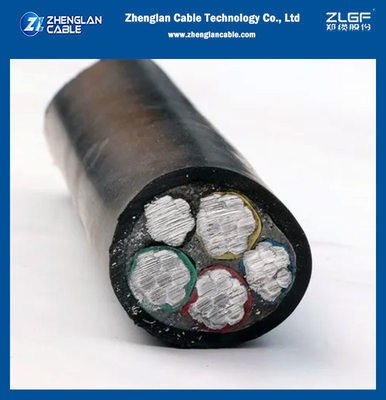 Il PVC di alluminio del centro ha isolato il PVC ha inguainato il cavo elettrico di LV 1kv 4x50+1x25mm2